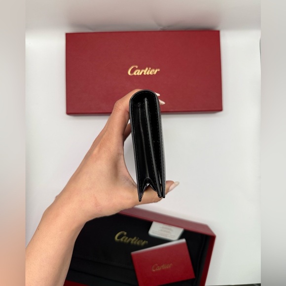 * SOLD SOMEWHERE ELSE* 
CARTIER 2C LOGO SANTOS BIFOLD LONG WALLET - Picture 3 of 8